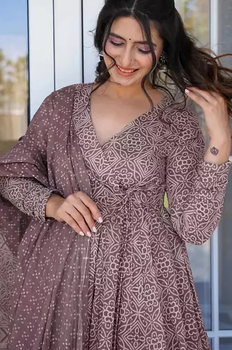 Onion pink pure muslin digital printed designer salwar suit