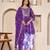 royal purple georgette lehenga set with embroidered jacket dupatta