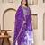 royal purple georgette lehenga set with embroidered jacket dupatta