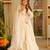 Off white soft georgette  party wear embroidery  suit set