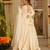 Off white soft georgette  party wear embroidery  suit set