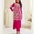 Megenta georgette sequins readymade suits free size up to 42