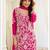 Megenta georgette sequins readymade suits free size up to 42