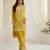 Yellow georgette sequins readymade suits free size up to 42