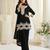 Black georgette sequins readymade suits free size up to 42
