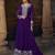 Purple georgette sequins readymade suits free size up to 42