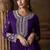 Purple georgette sequins readymade suits free size up to 42