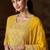 Yellow georgette sequins readymade suits free size up to 42
