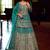 Turquoise blue georgette sequins readymade suits free size up to 42