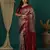 lavender wine silk blend banarasi saree with unstitched blouse piece