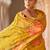 Yellow art silk sequins readymade suits free size up to 42