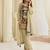 Cream crepe sequins readymade suits free size up to 42