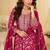 Rani pink viscose sequins readymade suits free size up to 42