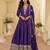 Purple viscose sequins readymade suits free size up to 42