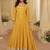 Yellow viscose sequins readymade suits free size up to 42