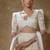 off white net crystal & thread work lehenga