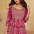 Rani pink georgette sequins readymade suits free size up to 42