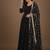 Black embroidered pure georgette salwar suit