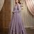 Light purple fuax blooming  party wear embroidery  suit set
