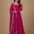 Rani-pink embroidered pure georgette salwar suit