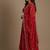 Red embroidered pure georgette salwar suit