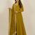 Mustard sequins pure chanderi silk salwar suit