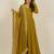 Mustard sequins pure chanderi silk salwar suit