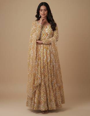 Multicolor printed pure georgette salwar suit 2