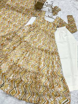 Multicolor printed pure georgette salwar suit 3