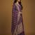 Mauve jacquard pure chanderi silk salwar suit