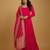 Pink jacquard pure chanderi silk salwar suit
