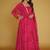 Rani-pink printed pure chiffon salwar suit