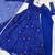Royal-blue printed pure chiffon salwar suit