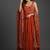 Orange embroidered pure georgette salwar suit