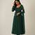 Green printed faux georgette salwar suit