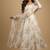 Off-white printed pure organza salwar suit