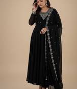 Black zari pure georgette salwar suit