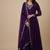 Purple zari pure georgette salwar suit