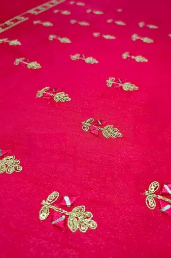 pink georgette sequins zari work lehenga choli
