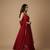 Maroon embroidered pure silk salwar suit