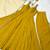Yellow embroidered pure silk salwar suit