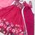 Rani-pink printed pure organza salwar suit