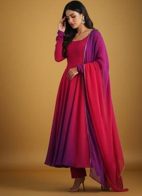 Multicolor tie dye pure georgette salwar suit 2