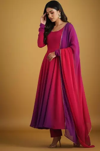 Multicolor tie dye pure georgette salwar suit