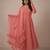 Peach chikankari pure georgette salwar suit