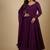 Wine chikankari pure georgette salwar suit