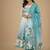 Multicolor printed pure organza salwar suit