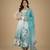 Multicolor printed pure organza salwar suit