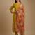 Mustard floral print pure viscose salwar suit