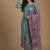 Sea-green floral print pure viscose salwar suit